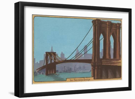 Brooklyn Bridge, New York City-null-Framed Art Print