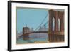 Brooklyn Bridge, New York City-null-Framed Art Print