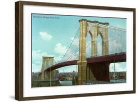 Brooklyn Bridge, New York City-null-Framed Art Print