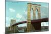 Brooklyn Bridge, New York City-null-Mounted Art Print