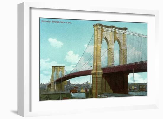 Brooklyn Bridge, New York City-null-Framed Art Print