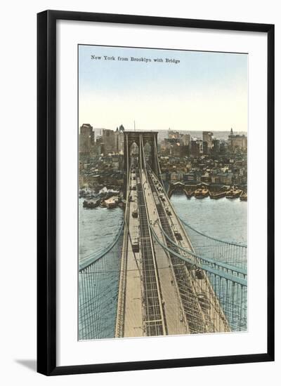 Brooklyn Bridge, New York City-null-Framed Art Print