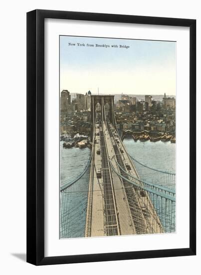 Brooklyn Bridge, New York City-null-Framed Art Print