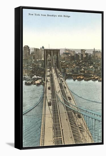 Brooklyn Bridge, New York City-null-Framed Stretched Canvas