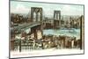 Brooklyn Bridge, New York City-null-Mounted Art Print