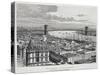 Brooklyn Bridge, New York, from Drawing by Taylor, USA, 19th Century-null-Stretched Canvas