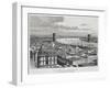 Brooklyn Bridge, New York, from Drawing by Taylor, USA, 19th Century-null-Framed Giclee Print