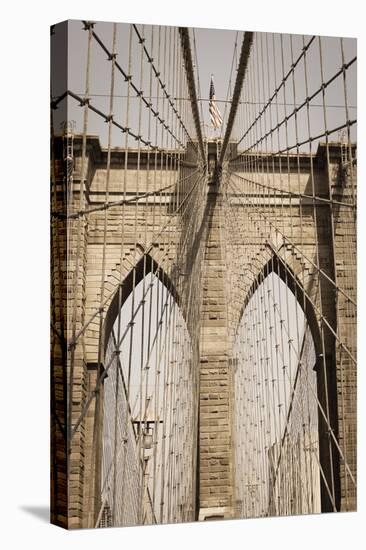 Brooklyn Bridge, New York, United States of America, North America-Amanda Hall-Stretched Canvas