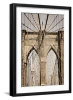 Brooklyn Bridge, New York, United States of America, North America-Amanda Hall-Framed Premium Photographic Print