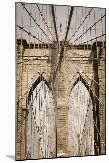 Brooklyn Bridge, New York, United States of America, North America-Amanda Hall-Mounted Photographic Print