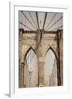 Brooklyn Bridge, New York, United States of America, North America-Amanda Hall-Framed Photographic Print