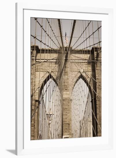 Brooklyn Bridge, New York, United States of America, North America-Amanda Hall-Framed Photographic Print