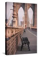 Brooklyn Bridge, New York, United States of America, North America-Amanda Hall-Stretched Canvas