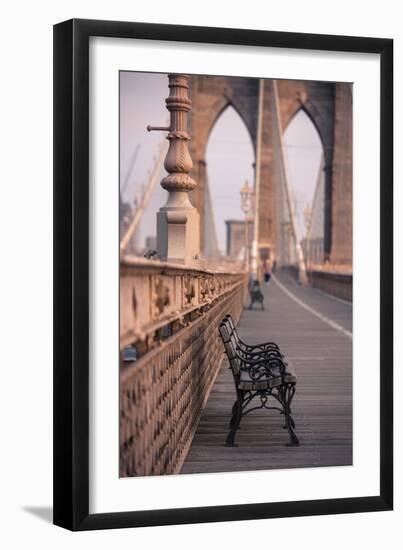 Brooklyn Bridge, New York, United States of America, North America-Amanda Hall-Framed Premium Photographic Print