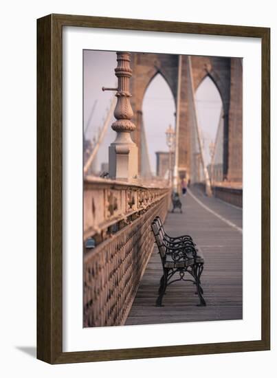 Brooklyn Bridge, New York, United States of America, North America-Amanda Hall-Framed Photographic Print