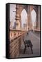 Brooklyn Bridge, New York, United States of America, North America-Amanda Hall-Framed Stretched Canvas