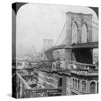 Brooklyn Bridge, New York, USA, 1901-Underwood & Underwood-Stretched Canvas