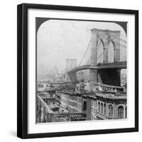 Brooklyn Bridge, New York, USA, 1901-Underwood & Underwood-Framed Photographic Print