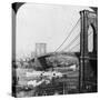 Brooklyn Bridge, New York, USA, Early 20th Century-Underwood & Underwood-Stretched Canvas