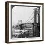 Brooklyn Bridge, New York, USA, Early 20th Century-Underwood & Underwood-Framed Photographic Print