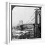 Brooklyn Bridge, New York, USA, Early 20th Century-Underwood & Underwood-Framed Photographic Print