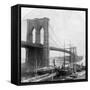 Brooklyn Bridge, New York, USA, Late 19th Century-William H Rau-Framed Stretched Canvas