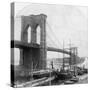 Brooklyn Bridge, New York, USA, Late 19th Century-William H Rau-Stretched Canvas