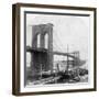 Brooklyn Bridge, New York, USA, Late 19th Century-William H Rau-Framed Photographic Print