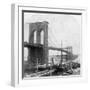 Brooklyn Bridge, New York, USA, Late 19th Century-William H Rau-Framed Photographic Print