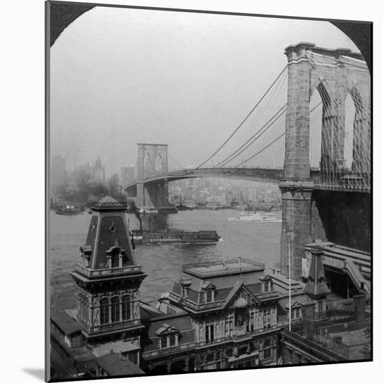 Brooklyn Bridge, New York, USA-null-Mounted Photographic Print