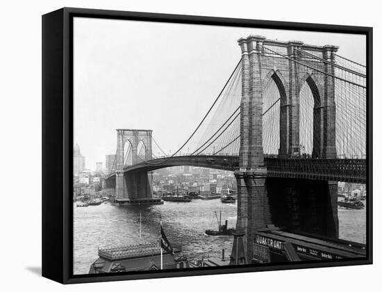 Brooklyn Bridge, New York-null-Framed Stretched Canvas