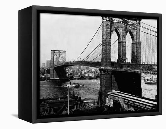 Brooklyn Bridge, New York-null-Framed Stretched Canvas