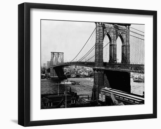 Brooklyn Bridge, New York-null-Framed Premium Photographic Print