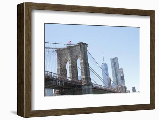 Brooklyn Bridge, New York.-Tom Norring-Framed Photographic Print