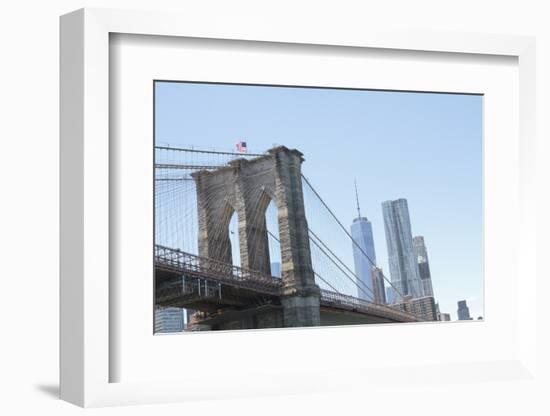 Brooklyn Bridge, New York.-Tom Norring-Framed Photographic Print