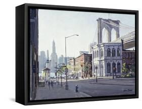 Brooklyn Bridge, New York-Julian Barrow-Framed Stretched Canvas