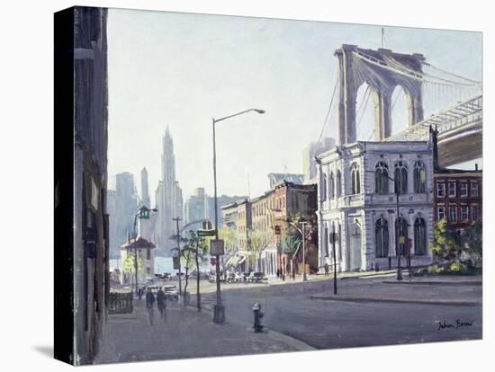 Brooklyn Bridge, New York-Julian Barrow-Stretched Canvas