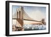 Brooklyn Bridge, NYC, 1881-Currier & Ives-Framed Giclee Print