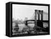 Brooklyn Bridge Over East River and Surrounding Area-null-Framed Stretched Canvas