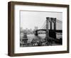 Brooklyn Bridge Over East River and Surrounding Area-null-Framed Premium Photographic Print