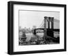 Brooklyn Bridge Over East River and Surrounding Area-null-Framed Premium Photographic Print