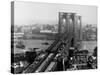 Brooklyn Bridge over East River and Surrounding Area-A. Loeffler-Stretched Canvas