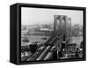 Brooklyn Bridge over East River and Surrounding Area-A. Loeffler-Framed Stretched Canvas