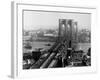 Brooklyn Bridge over East River and Surrounding Area-A. Loeffler-Framed Photographic Print