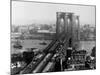 Brooklyn Bridge over East River and Surrounding Area-A. Loeffler-Mounted Photographic Print