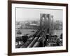 Brooklyn Bridge over East River and Surrounding Area-A. Loeffler-Framed Photographic Print