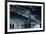 Brooklyn Bridge over East River at Night in Black and White in New York City Manhattan with Lights-Songquan Deng-Framed Photographic Print