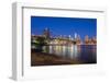 Brooklyn Bridge over East River, Lower Manhattan Skyline-Alan Copson-Framed Photographic Print