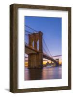 Brooklyn Bridge over East River, New York, United States of America, North America-Alan Copson-Framed Photographic Print