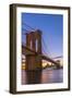 Brooklyn Bridge over East River, New York, United States of America, North America-Alan Copson-Framed Photographic Print